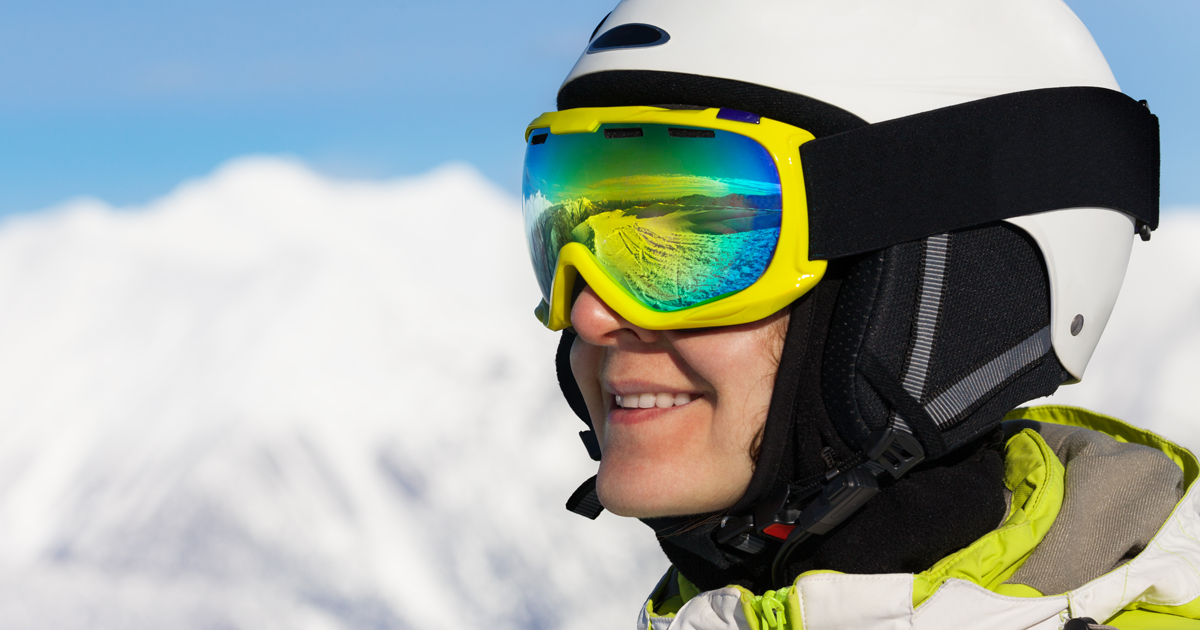 Prevent snow blindness and sunburned eyes 